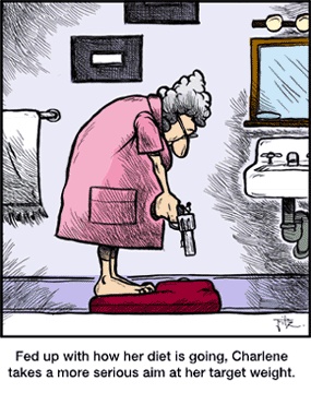 Taking aim at weight loss... too funny!