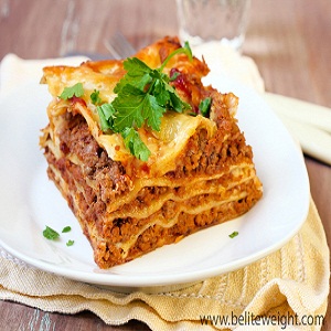Weight Loss Recipe: Sweet Onion & Gorgonzola Lasagna | BeLiteWeight | Weight Loss Recipes