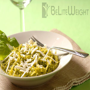 Delicious Pesto Spaghetti Squash with Pizzazz | BeLiteWeight | Weight Loss Recipes
