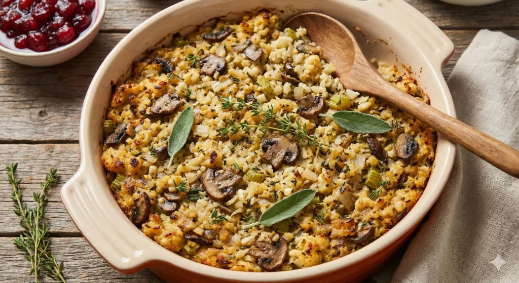 A LowCarb Twist on Classic Cauliflower Stuffing