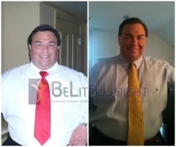 Weight Loss Surgery before and after Man - I was an eating machine, a food-addict, the "big guy" at work; I lived to...