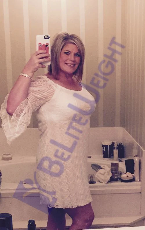 Weight Loss Surgery before and after Patient - 4 months out, 65 pounds lost and wearing a large and size 10's and 12's!!!...